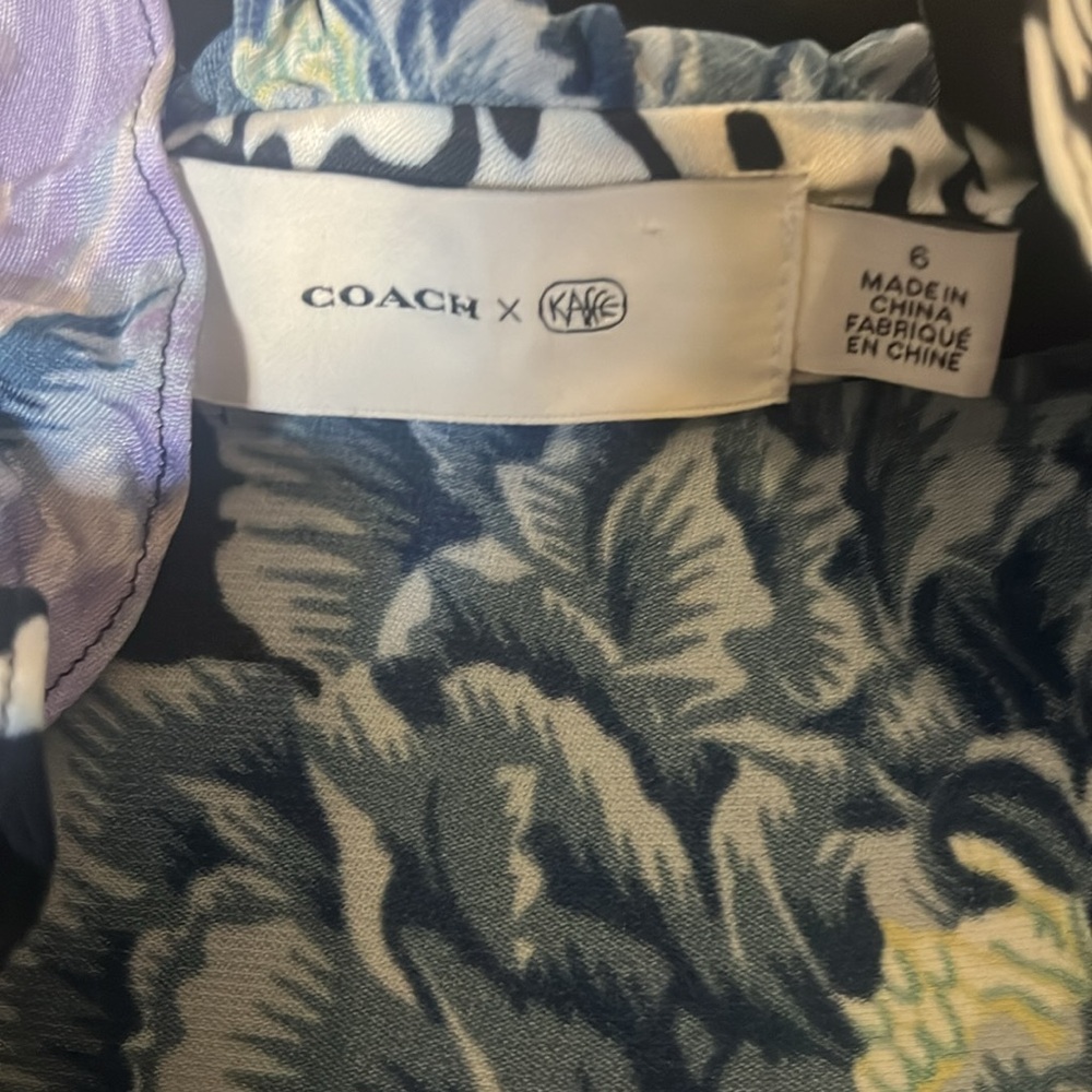 🌺COACH x Kaffe print midi dress size 6 - Picture 8 of 9
